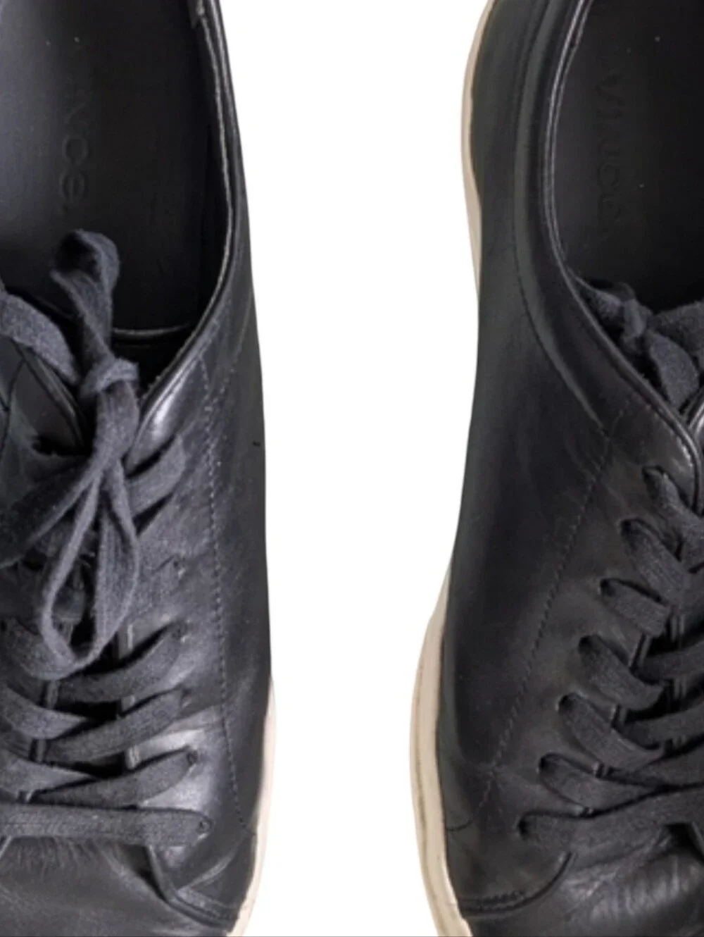 Vince Fulton Low Top Sneaker Black Leather Men's 9
